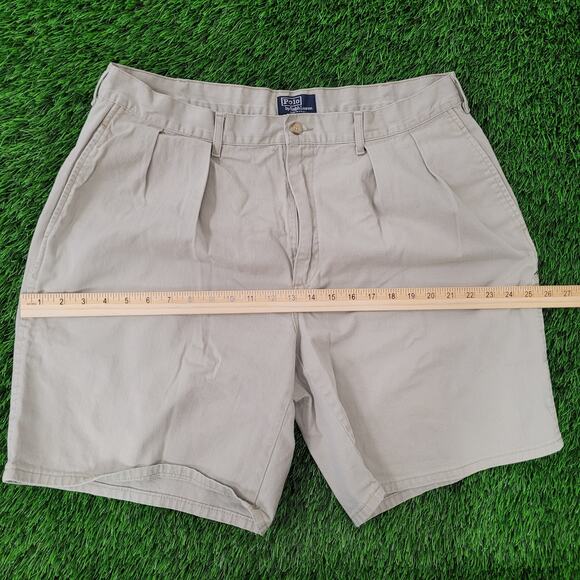 Vintage Ralph-Lauren Bermuda Shorts 36x8 Khaki Brown Dry-Good - Picture 8 of 16